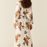 Skyler Cloud Jersey Banded Long Robe in Harvest