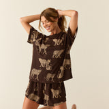Taylor Cloud Jersey PJ Set in Savanna