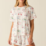Taylor Cloud Jersey PJ Set in Jet Set