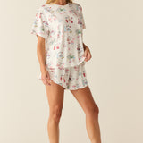 Taylor Cloud Jersey PJ Set in Jet Set