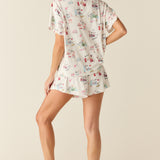 Taylor Cloud Jersey PJ Set in Jet Set