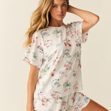 Taylor Cloud Jersey PJ Set in Jet Set