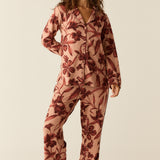 Winter Cloud Jersey PJ Set in Rosewood