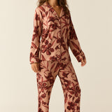Winter Cloud Jersey PJ Set in Rosewood