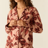 Winter Cloud Jersey PJ Set in Rosewood