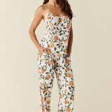 Bella Cloud Jersey PJ Set in Orange Grove