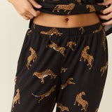 Bella Cloud Jersey PJ Set in Panthera