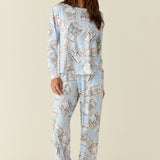 Hayley Cloud Jersey PJ Set in Parisian Postcard