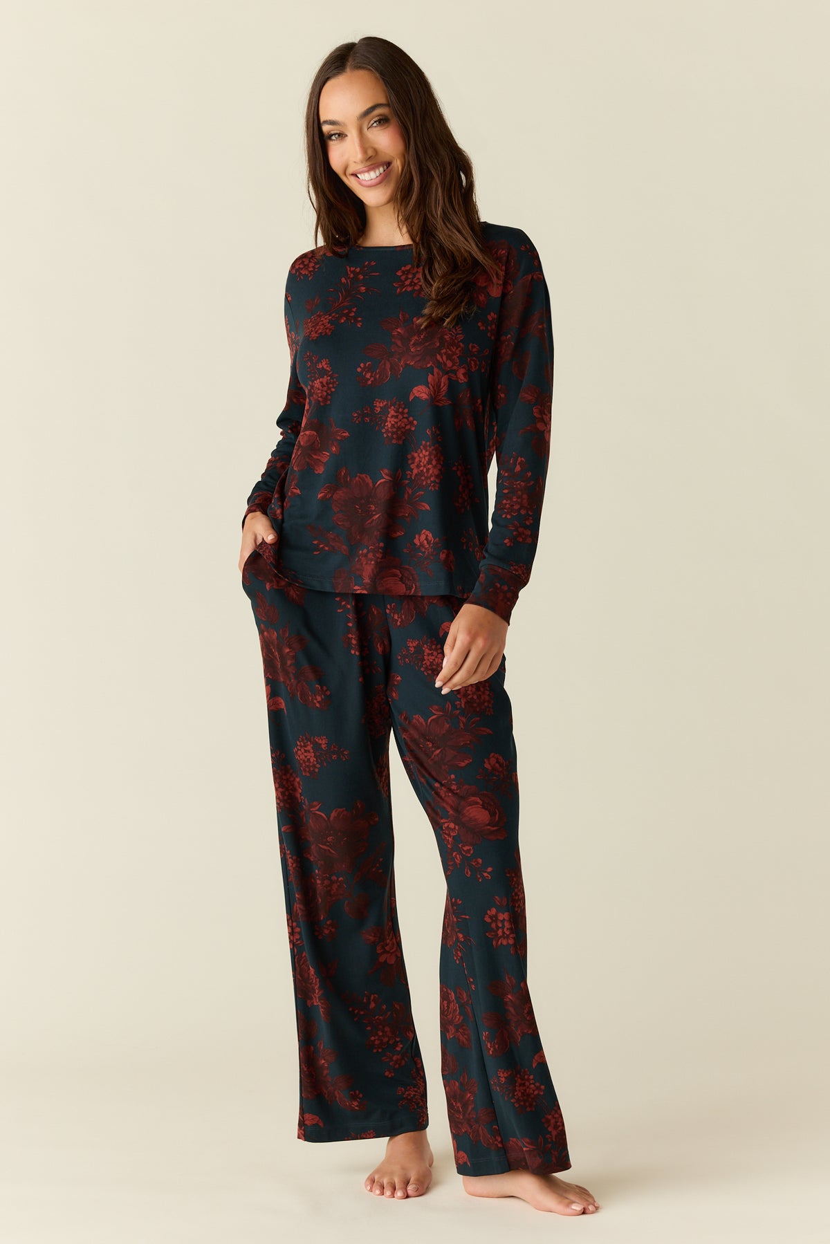Hayley Cloud Jersey PJ Set Belladonna