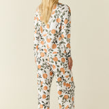Hayley Cloud Jersey PJ Set in Orange Grove