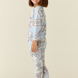 Hunter Cloud Jersey Kids Set in Parisian Postcard