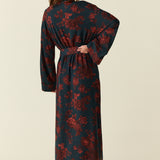 Kaia Cloud Jersey Kimono Robe in Belladonna