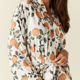 Kaia Cloud Jersey Kimono Robe in Orange Grove