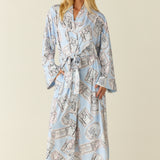 Kaia Cloud Jersey Kimono Robe in Parisian Postcard
