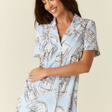 Maren Cloud Jersey PJ Set in Parisian Postcard