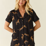Maren Cloud Jersey PJ Set in Panthera