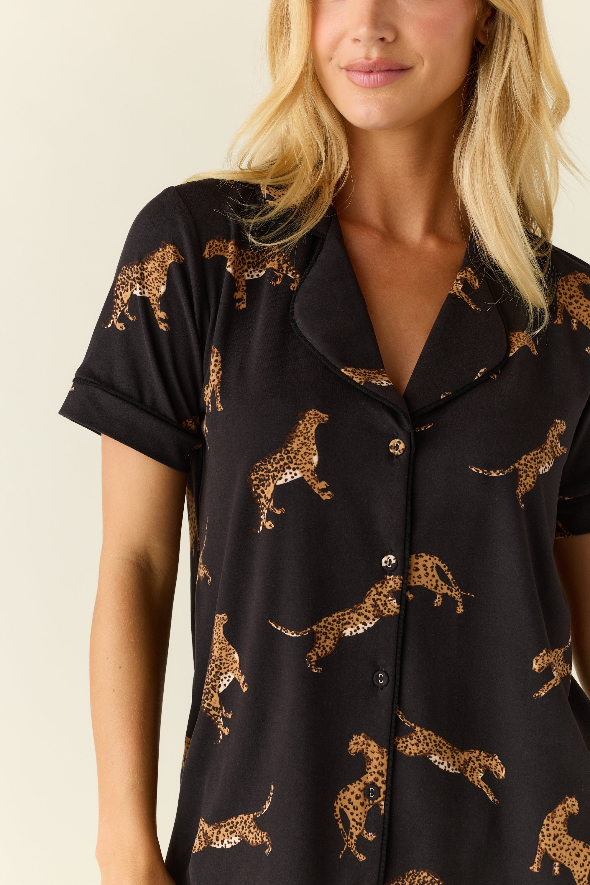 Maren Cloud Jersey PJ Set in Panthera
