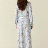 Skyler Cloud Jersey Banded Long Robe in Parisian Postcard
