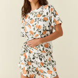 Taylor Cloud Jersey PJ Set in Orange Grove