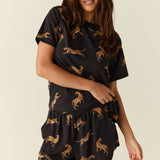 Taylor Cloud Jersey PJ Set in Panthera