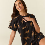 Taylor Cloud Jersey PJ Set in Panthera