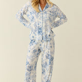 Aria TENCEL™ Lyocell Long PJ Set in Cambridge Toile