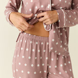 Aria TENCEL™ Lyocell Long PJ Set in Polka Dot