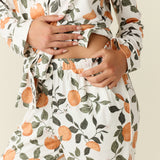 Winter Cloud Jersey PJ Set in Orange Grove
