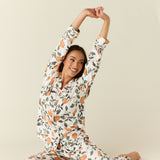 Winter Cloud Jersey PJ Set in Orange Grove