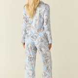 Winter Cloud Jersey PJ Set in Parisian Postcard