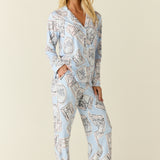 Winter Cloud Jersey PJ Set in Parisian Postcard
