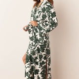 Kaia Kimono Robe | Emerald Floral