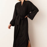 Kaia Kimono Robe | Solid Black