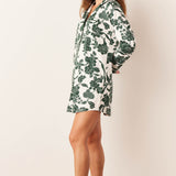 Kara Boyfriend Shirt | Emerald Floral