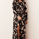 Skyler Banded Long Robe | Zodiac