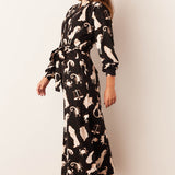 Skyler Banded Long Robe | Zodiac