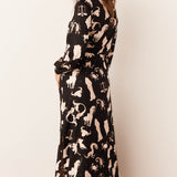 Skyler Banded Long Robe | Zodiac