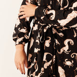 Skyler Banded Long Robe | Zodiac