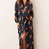 Skyler Banded Long Robe | Cosmic Jungle