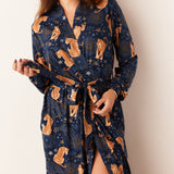 Skyler Banded Long Robe | Cosmic Jungle