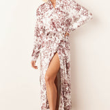 Skyler Banded Long Robe | Cambridge Toile