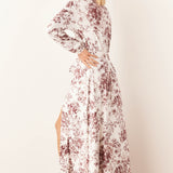 Skyler Banded Long Robe | Cambridge Toile