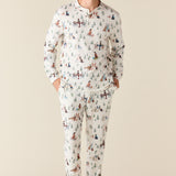 Adam Cloud Jersey Henley Set in Winter Break Pups