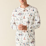 Adam Cloud Jersey Henley Set in Winter Break Pups