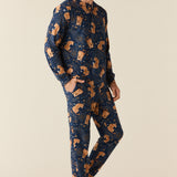 Adam Cloud Jersey Henley Set in Cosmic Jungle