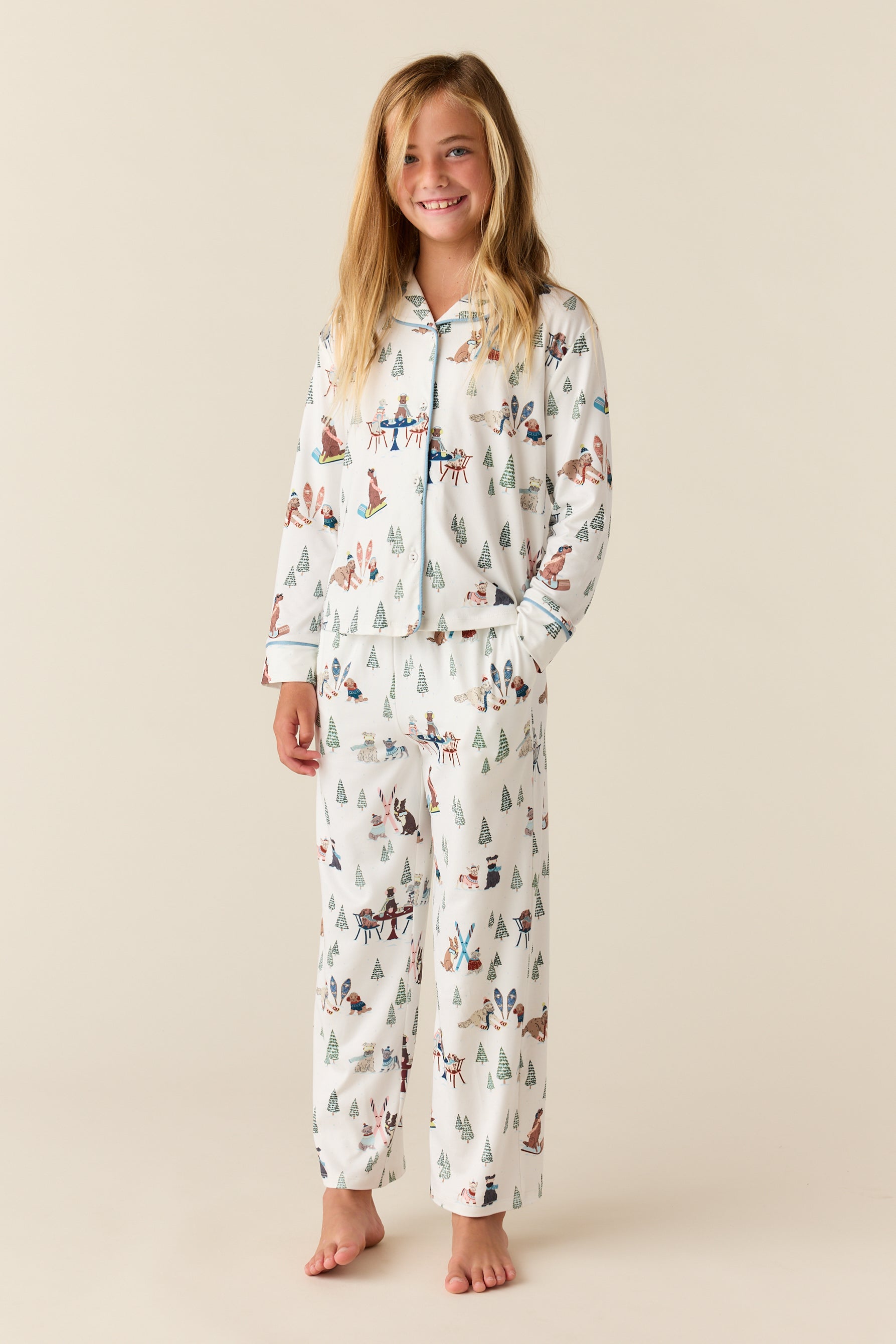 Alex Cloud Jersey Tween PJ Set Winter Break Pups
