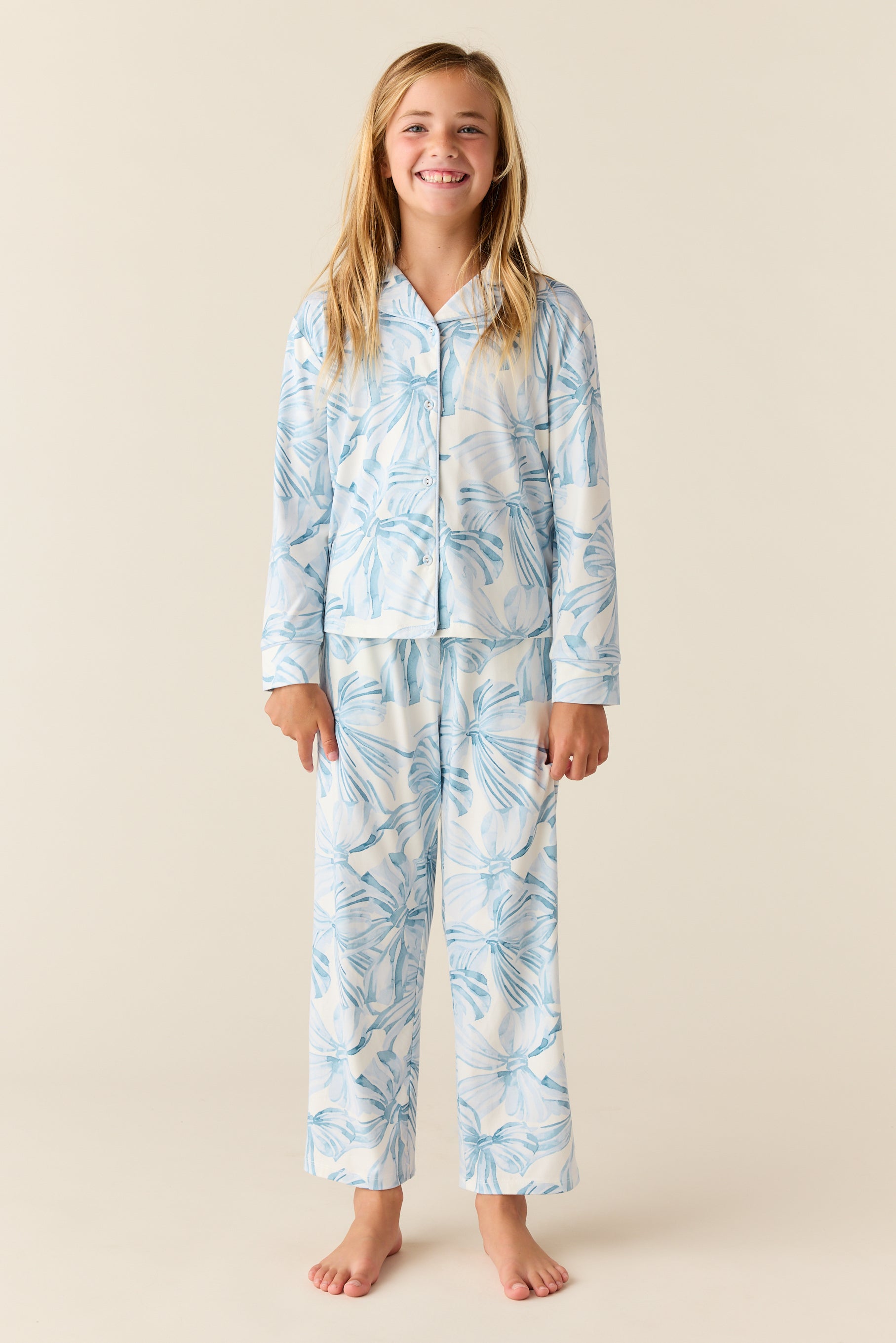 Alex Cloud Jersey Tween PJ Set Winter Bows