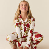 Alex Cloud Jersey Tween PJ Set in Roses Are Red