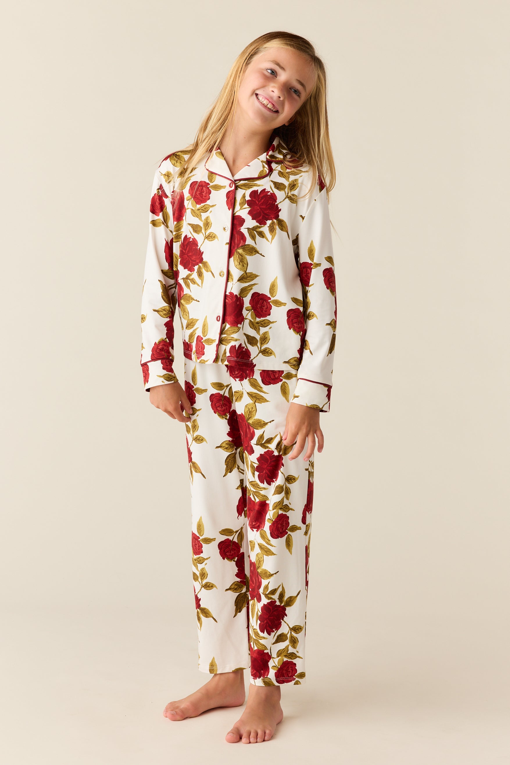 Alex Cloud Jersey Tween PJ Set Roses Are