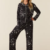 Alex Cloud Jersey Tween PJ Set in Black Stars